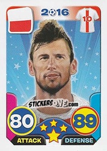 Sticker Grzegorz Krychowiak - Top Stars - France 2016 - Tekma