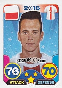 Sticker Arkadiusz Milik - Top Stars - France 2016 n. 104 - Tekma