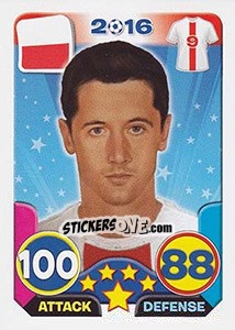 Sticker Robert Lewandowski - Top Stars - France 2016 - Tekma