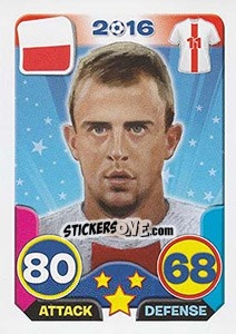Sticker Kamil Grosicki - Top Stars - France 2016 n. 106 - Tekma