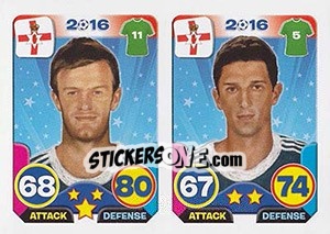 Sticker Chris Brunt / Craig Cathcart - Top Stars - France 2016 n. 108 - Tekma