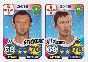 Sticker Gareth Mcauley / Patrick McNair - Top Stars - France 2016 n. 110 - Tekma
