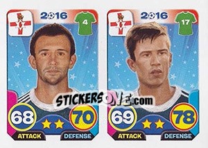 Sticker Gareth Mcauley / Patrick McNair - Top Stars - France 2016 - Tekma