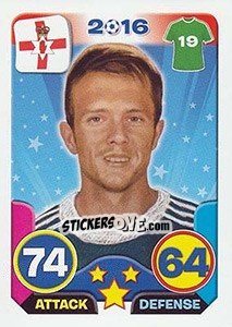 Sticker Jamie Ward - Top Stars - France 2016 n. 113 - Tekma