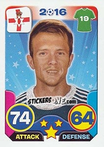 Sticker Jamie Ward - Top Stars - France 2016 - Tekma