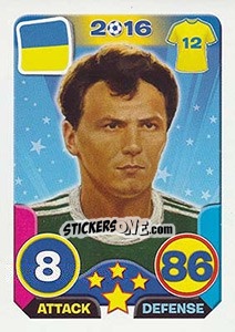 Sticker Andriy Pyatov - Top Stars - France 2016 - Tekma