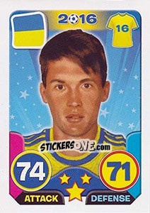 Sticker Sergiy Sydorchuk - Top Stars - France 2016 n. 121 - Tekma