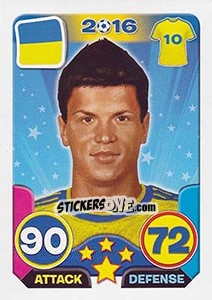 Figurina Evgen Konoplyanka - Top Stars - France 2016 n. 122 - Tekma
