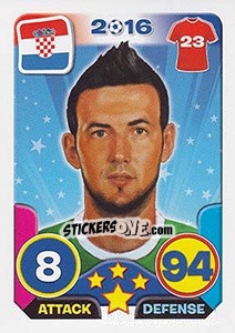 Sticker Danijel Subašic - Top Stars - France 2016 - Tekma