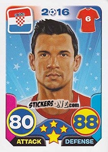 Cromo Dejan Lovren - Top Stars - France 2016 - Tekma