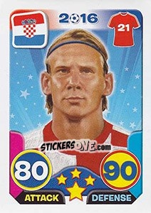 Sticker Domagoj Vida - Top Stars - France 2016 - Tekma