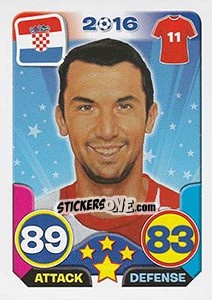 Sticker Darijo Srna - Top Stars - France 2016 - Tekma