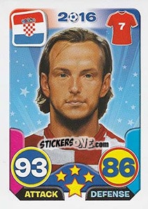 Sticker Ivan Rakitic - Top Stars - France 2016 n. 134 - Tekma