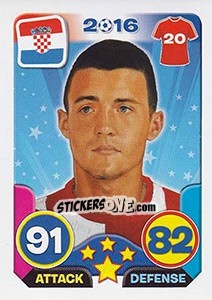 Sticker Mateo Kovacic - Top Stars - France 2016 - Tekma