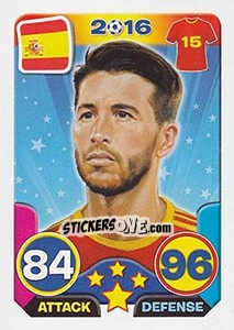 Sticker Sergio Ramos - Top Stars - France 2016 n. 143 - Tekma