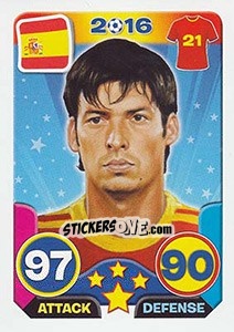 Sticker David Silva - Top Stars - France 2016 n. 149 - Tekma