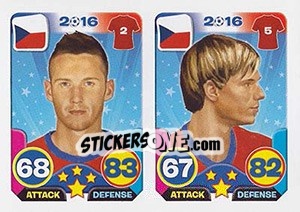 Sticker Pavel Kaderábek / Tomáš Kalas - Top Stars - France 2016 n. 155 - Tekma