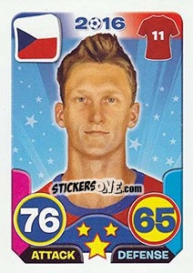 Sticker Milan Škoda - Top Stars - France 2016 - Tekma