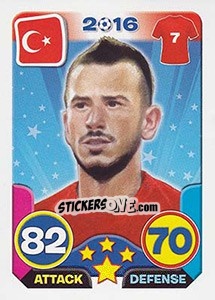 Sticker Oguzhan Özyakup - Top Stars - France 2016 n. 165 - Tekma
