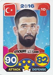 Sticker Arda Turan - Top Stars - France 2016 n. 168 - Tekma