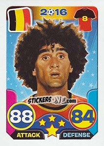 Sticker Marouane Fellaini - Top Stars - France 2016 n. 175 - Tekma