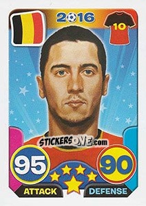 Sticker Eden Hazard - Top Stars - France 2016 n. 180 - Tekma