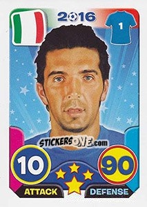 Sticker Gianluigi Buffon - Top Stars - France 2016 n. 182 - Tekma