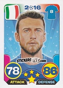 Sticker Claudio Marchisio - Top Stars - France 2016 n. 186 - Tekma