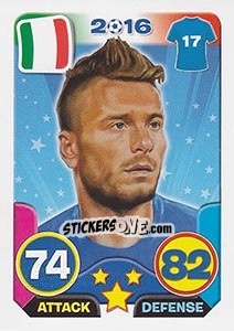 Sticker Ciro Immobile - Top Stars - France 2016 - Tekma