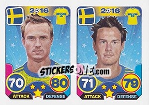 Sticker Pierre Bengtsson / Andeas Granqvist - Top Stars - France 2016 n. 193 - Tekma
