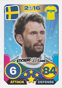 Sticker Andreas Isaksson - Top Stars - France 2016 n. 194 - Tekma