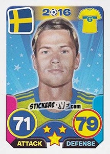 Sticker Oscar Lewicki - Top Stars - France 2016 n. 197 - Tekma