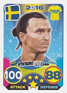 Sticker Zlatan Ibrahimovic - Top Stars - France 2016 n. 198 - Tekma