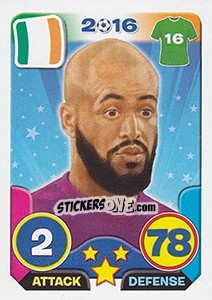 Sticker Darren Randolph - Top Stars - France 2016 n. 203 - Tekma