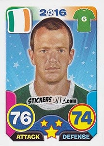 Sticker Glenn Whelan - Top Stars - France 2016 n. 205 - Tekma