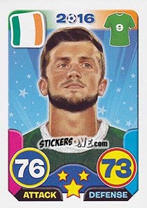Sticker Shane Long - Top Stars - France 2016 n. 209 - Tekma