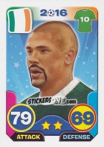 Sticker Jonathan Walters - Top Stars - France 2016 n. 210 - Tekma