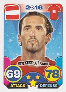 Sticker Christian Fuchs - Top Stars - France 2016 n. 212 - Tekma
