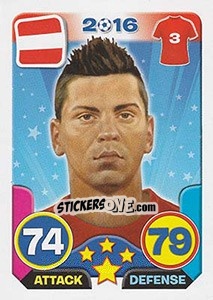 Sticker Aleksandar Dragovic - Top Stars - France 2016 n. 215 - Tekma