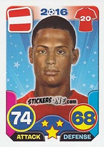 Sticker Rubin Okotie - Top Stars - France 2016 n. 219 - Tekma