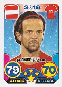 Sticker Martin Harnik - Top Stars - France 2016 - Tekma