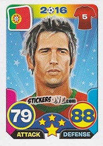 Sticker Fábio Coentrão - Top Stars - France 2016 n. 223 - Tekma
