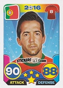 Sticker João Moutinho - Top Stars - France 2016 n. 228 - Tekma