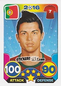 Sticker Cristian Ronaldo - Top Stars - France 2016 n. 231 - Tekma