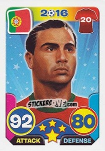 Sticker Ricardo Quaresma - Top Stars - France 2016 n. 232 - Tekma