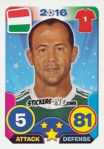 Sticker Gábor Király - Top Stars - France 2016 n. 234 - Tekma