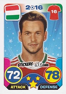 Sticker Ádám Nágy - Top Stars - France 2016 - Tekma