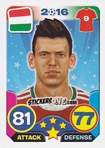 Sticker Ádám Szalai - Top Stars - France 2016 - Tekma