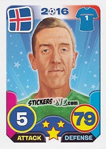 Sticker Hannes Thór Halldórsson - Top Stars - France 2016 n. 243 - Tekma