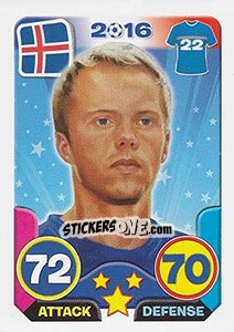 Sticker Eidur Gudjohnsen - Top Stars - France 2016 - Tekma